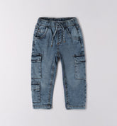 pantalone cargo denim bambino